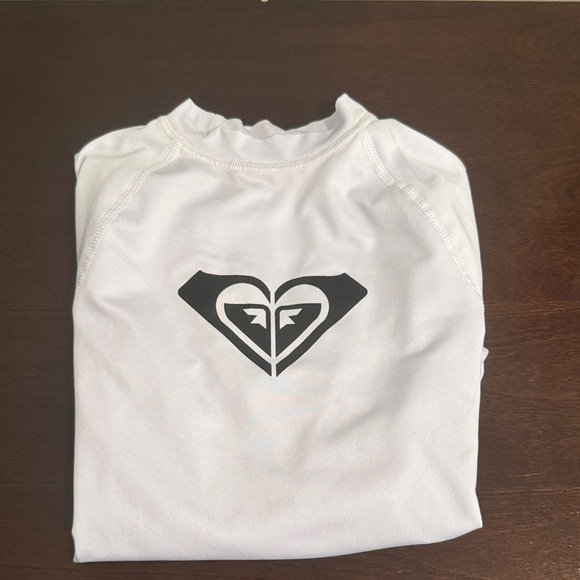Roxy White Long Sleeve Rash Guard - Picture 2 of 2